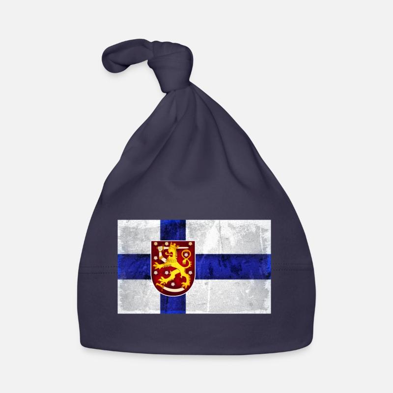 Finnland Flagge Löwe Baby Bio-Mütze