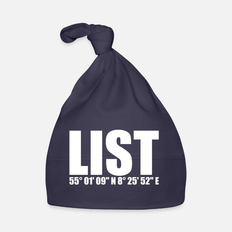 List Coordinates Organic Baby Cap