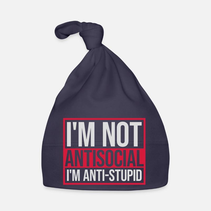 pas antisocial anti-stupide Bonnet bio Bébé