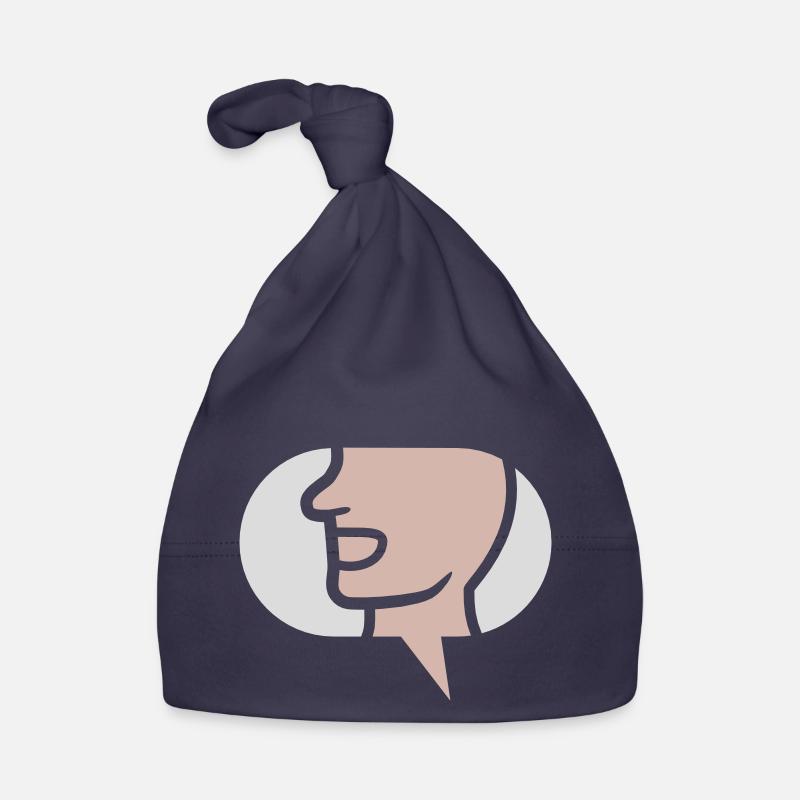 Chat Simple Symbol Speech Bubble Organic Baby Cap