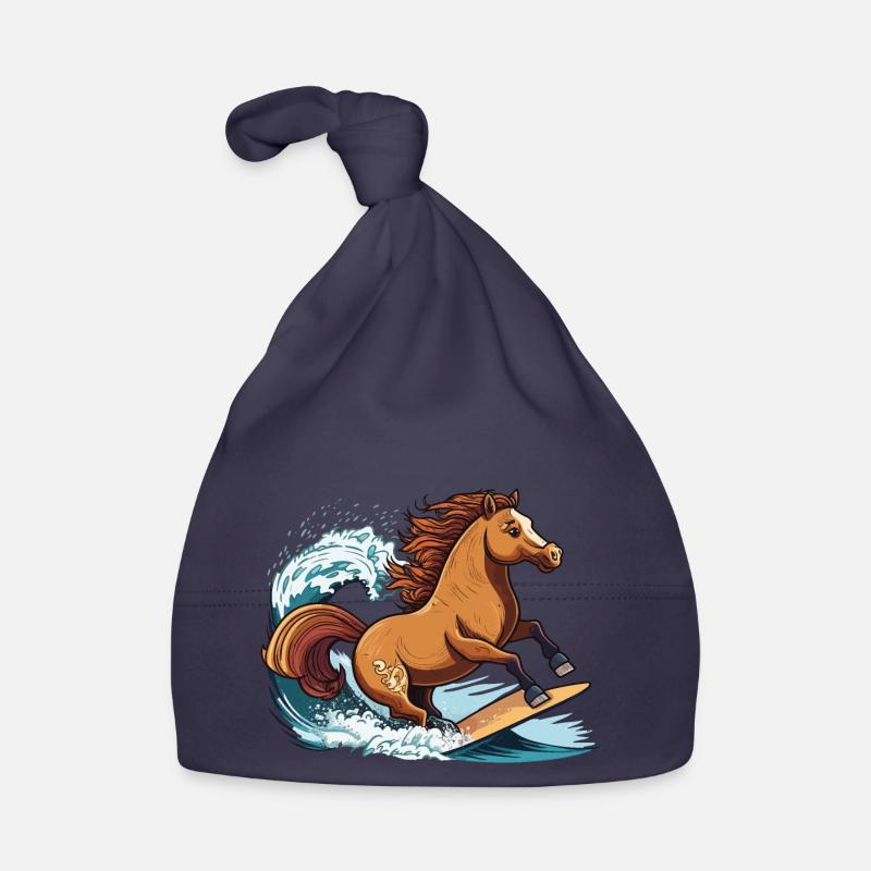 Surfendes Pferd Baby Bio-Mütze