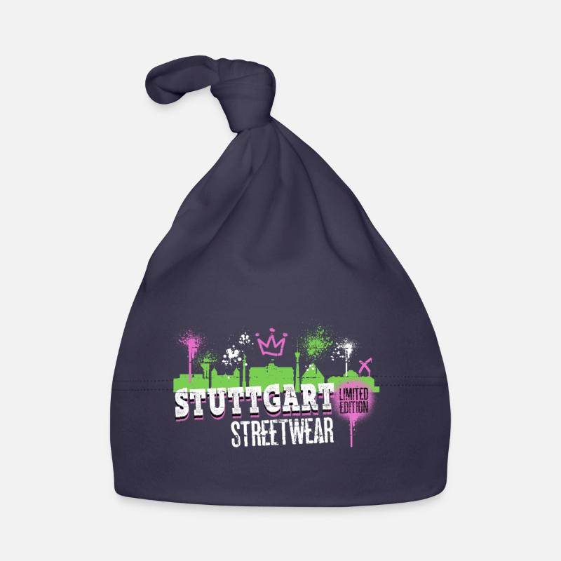 Stuttgart Skyline City Germany Graffiti Art Organic Baby Cap