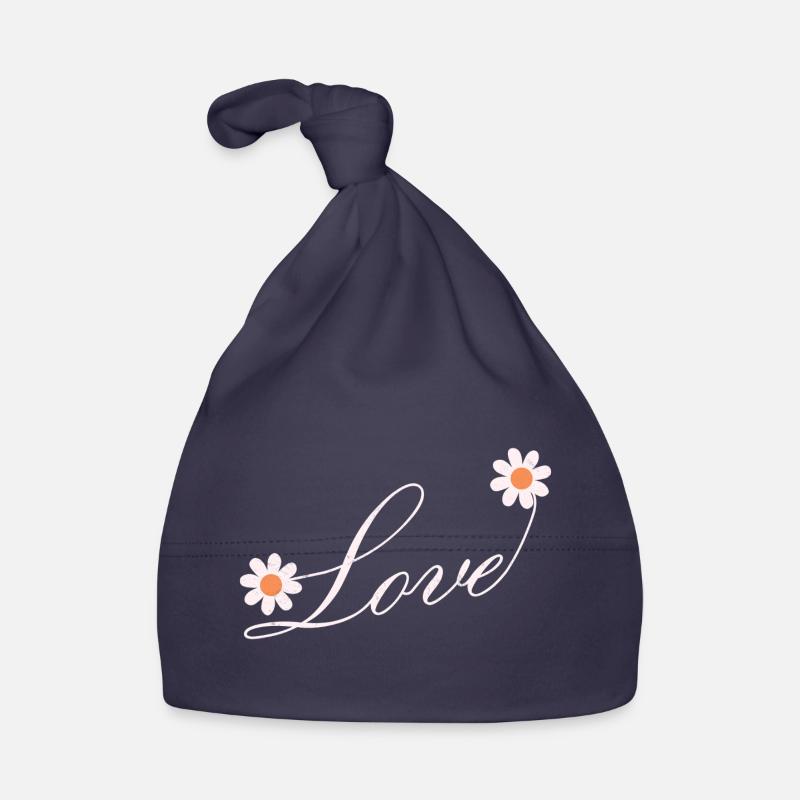 Conception de script d’amour floral Bonnet bio Bébé