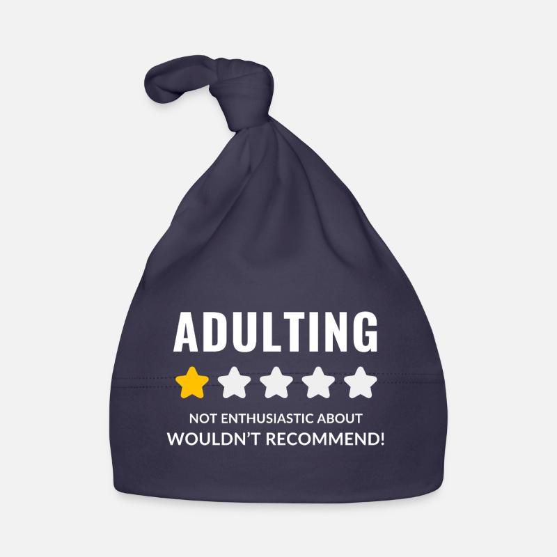 Conception de badge d’adulte sceptique - Bonnet bio Bébé - marine