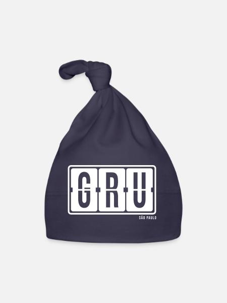 São Paulo GRU, City Souvenir Hoodie, Bag, Mug - Organic Baby Cap - navy - Front