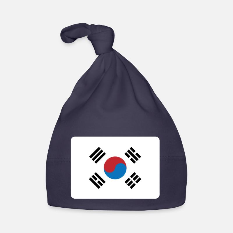 DRAPEAU DE LA CORÉE DU SUD Bonnet bio Bébé