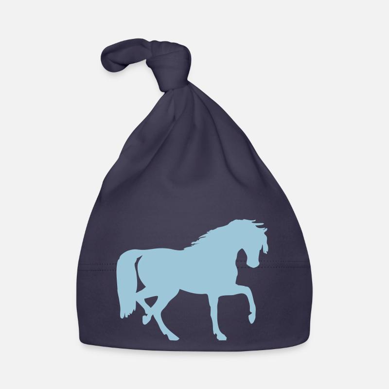 Cheval - Bonnet bio Bébé - marine