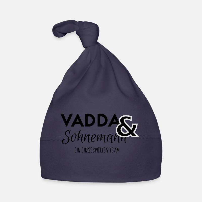 Vater und Sohn ein Team Geschenk Idee - Baby Bio-Mütze - Navy