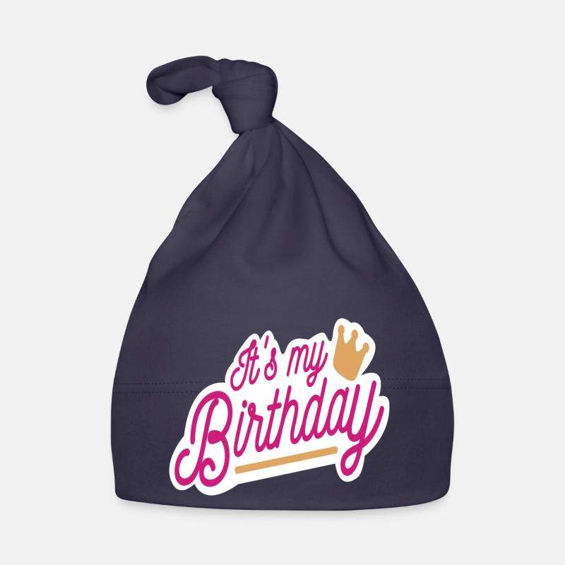 Mon anniversaire - Bonnet bio Bébé - marine