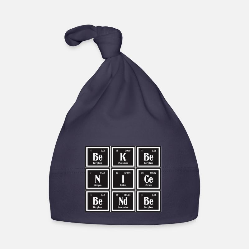 Be Nice Be Kind | Periodic Table of Elements Organic Baby Cap