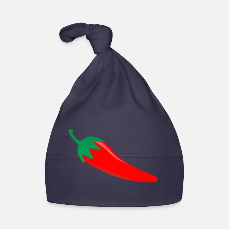 Drôle de t-shirt Hot Chilli - Bonnet bio Bébé - marine
