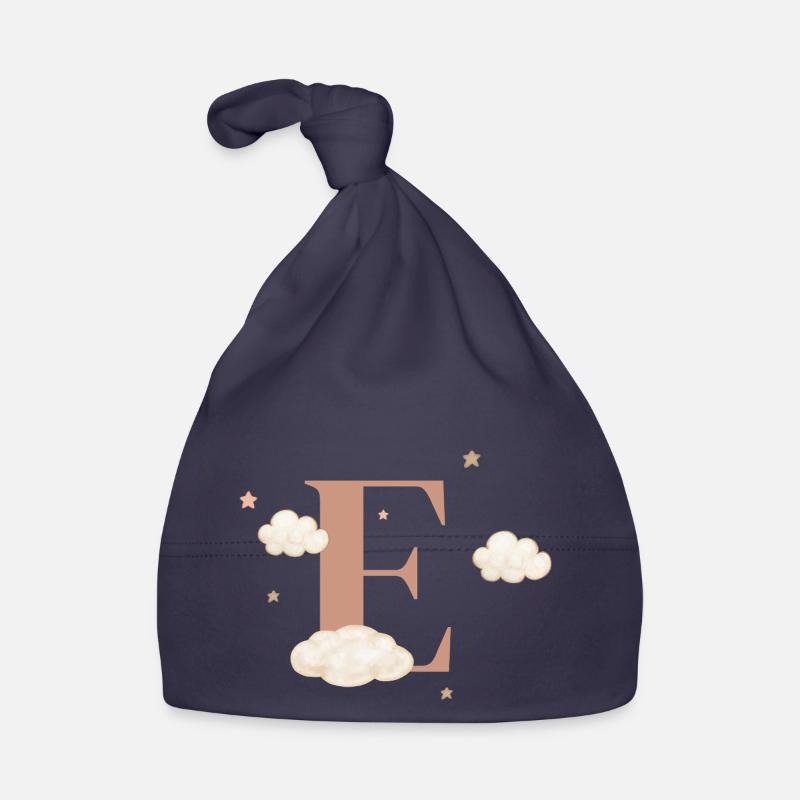 Letter e clouds stars Organic Baby Cap
