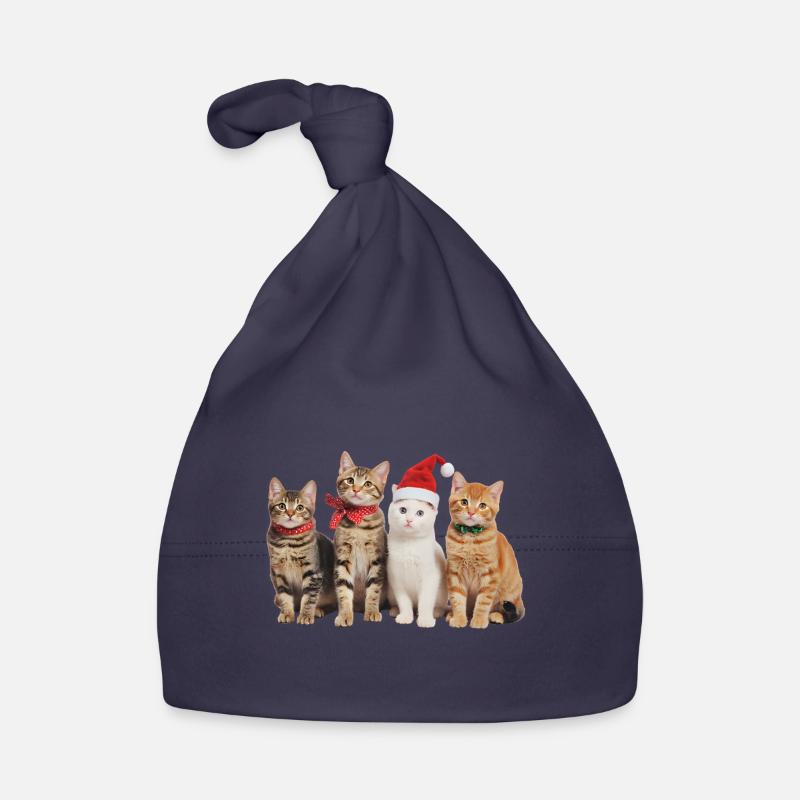 Chat à Noël Bonnet bio Bébé