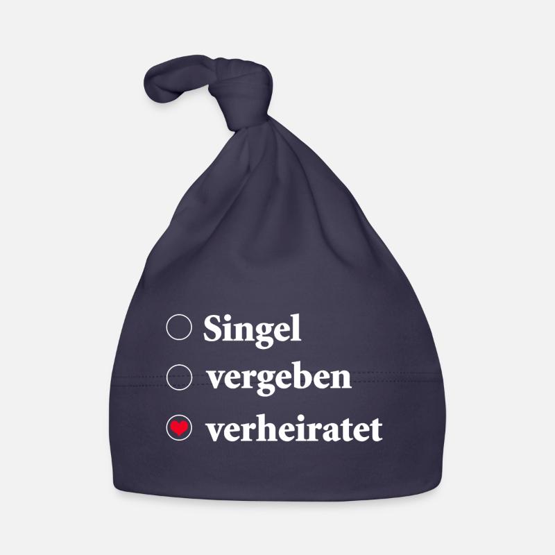 Relationship Status Selection Single - Married Heart Organic Baby Cap