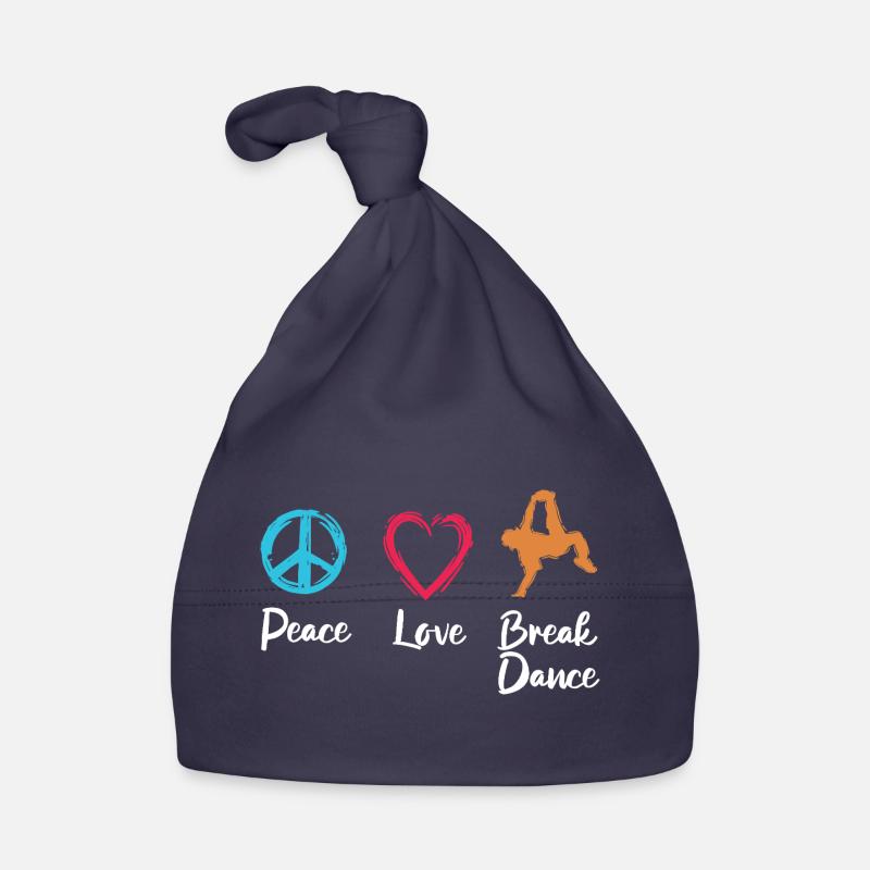 Breakdance Paix Amour Bonnet bio Bébé