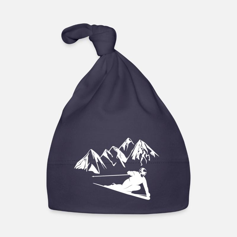 ski de montagne - Bonnet bio Bébé - marine