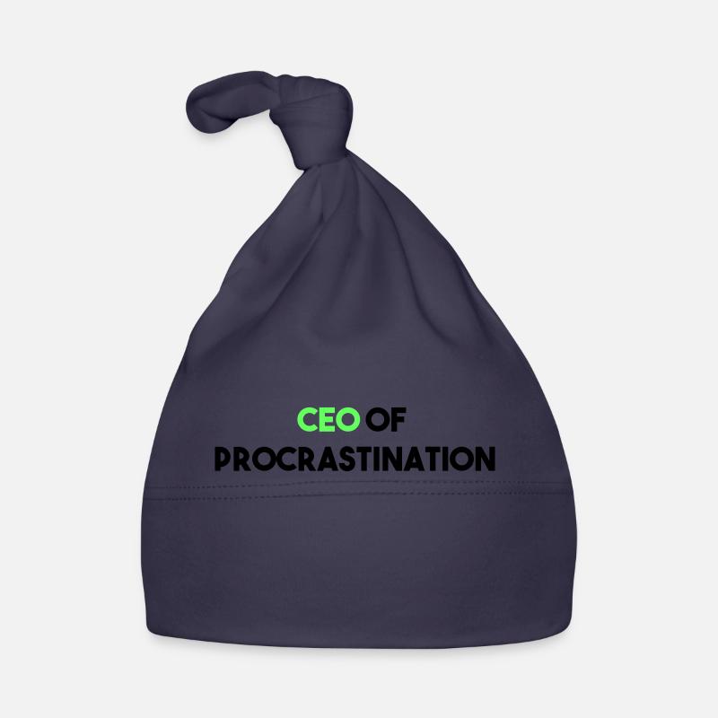 CEO VON PROCRASTINATION Baby Bio-Mütze