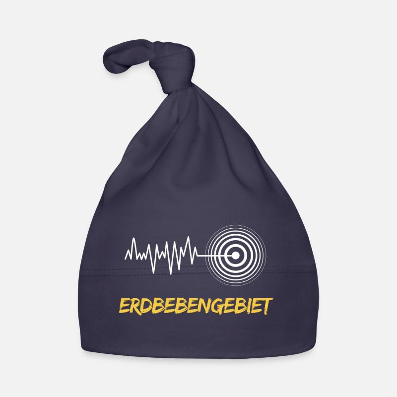 Erdbebengebiet Bewusstsein - Baby Bio-Mütze - Navy