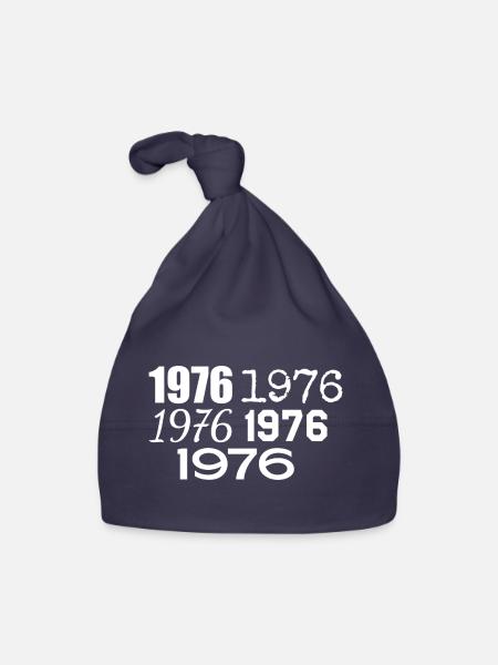 1976 - Baby Bio-Mütze - Navy - Vorne