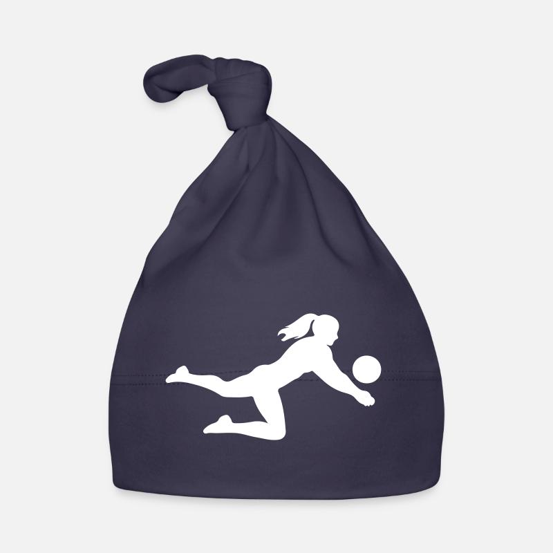 Volleyball player silhouette Organic Baby Cap