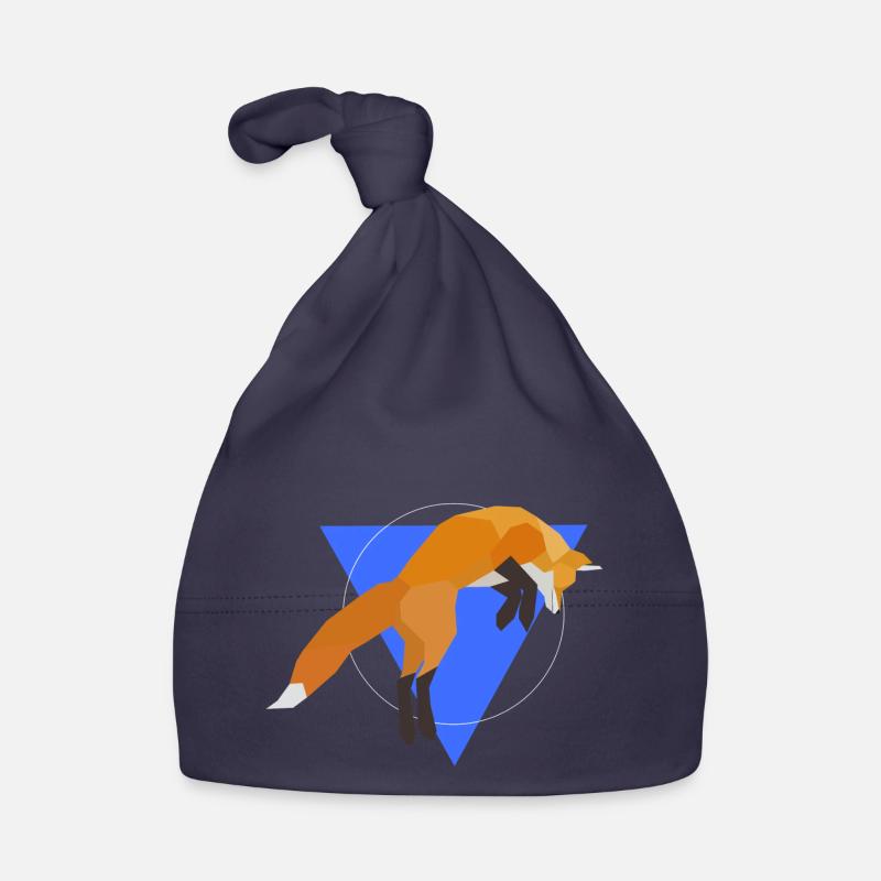 Géométrique Fox Sauter - Bonnet bio Bébé - marine