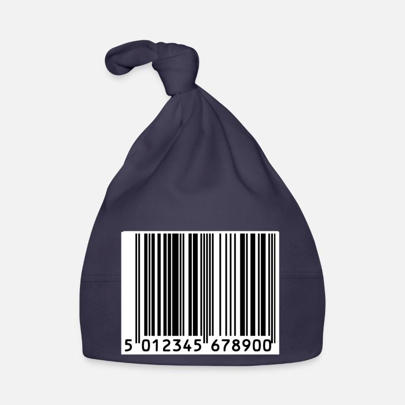 Strichcode - Baby Bio-Mütze - Navy