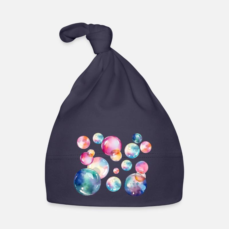 Bulles de rêve - Bonnet bio Bébé - marine