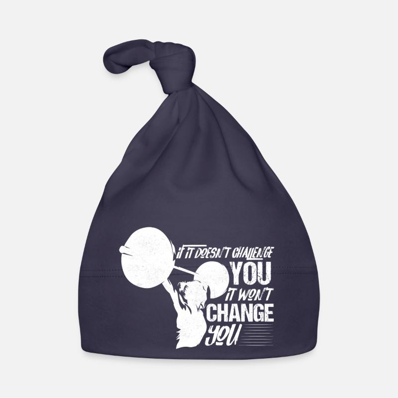 If It Doesn't Challenge You Workout Training Weigh Organic Baby Cap