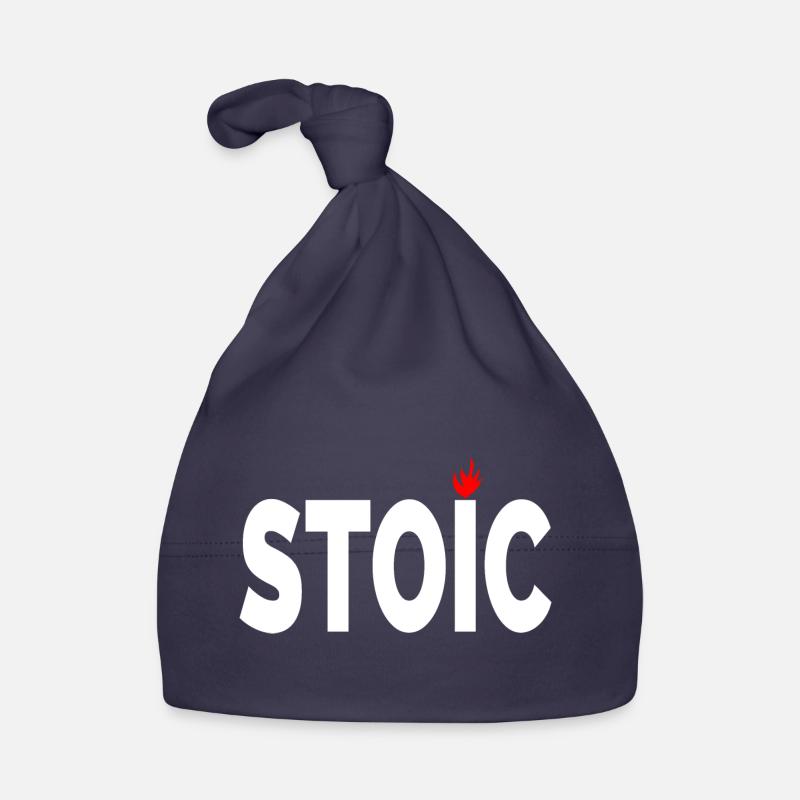 Stoic being stoic typographic artwork Organic Baby Cap