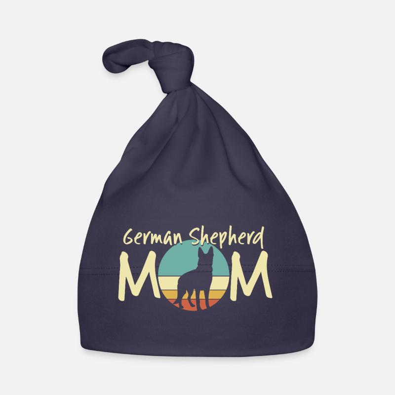 German Shepherd Mom Retro Design Organic Baby Cap