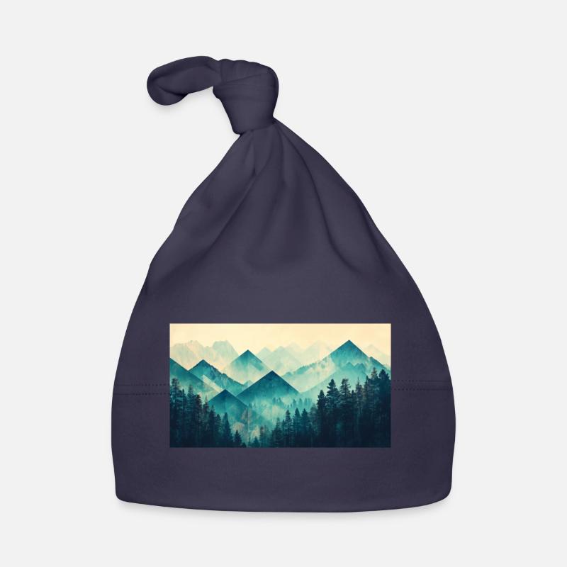 forest mountains Organic Baby Cap