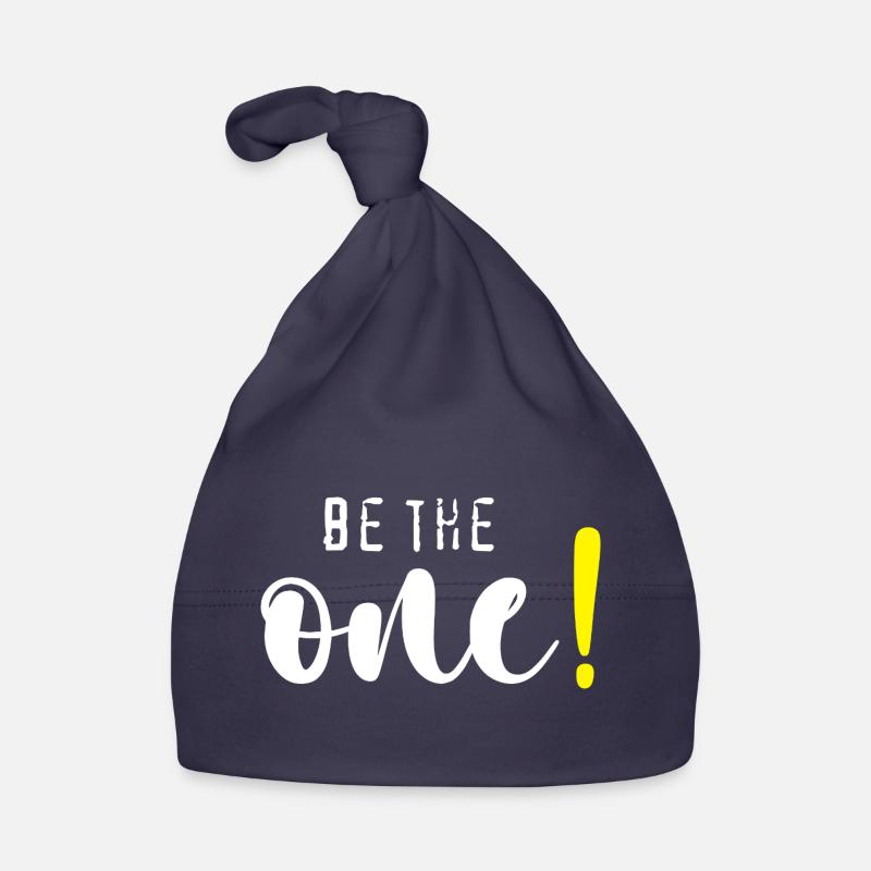 Sois celui qui ! - Bonnet bio Bébé - marine