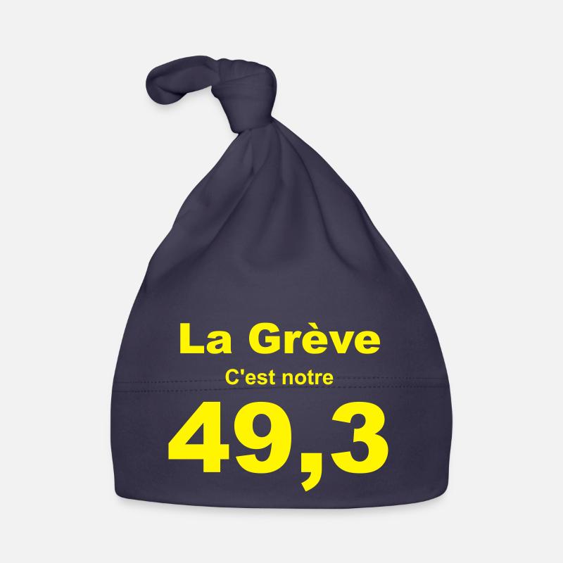 La grève - Bonnet bio Bébé - marine