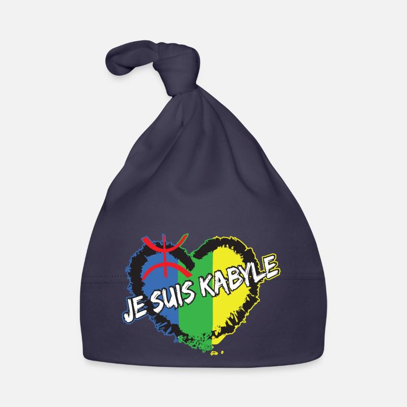 JE SUIS KABYLE - Bonnet bio Bébé - marine