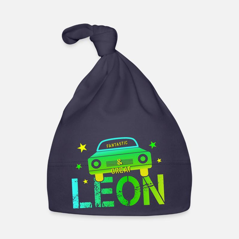 Léon Anniversaire Léon - Bonnet bio Bébé - marine