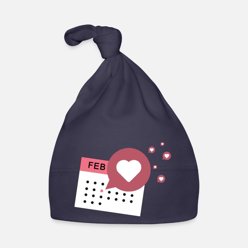 Icône J’aime le calendrier - Bonnet bio Bébé - marine