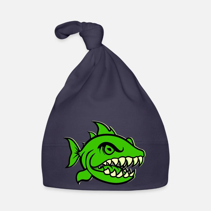 piranha comic fish Baby Bio-Mütze