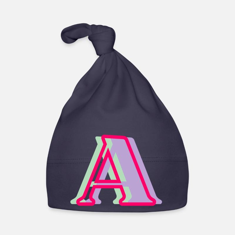 Lettre a multicolore - idée cadeau original Bonnet bio Bébé