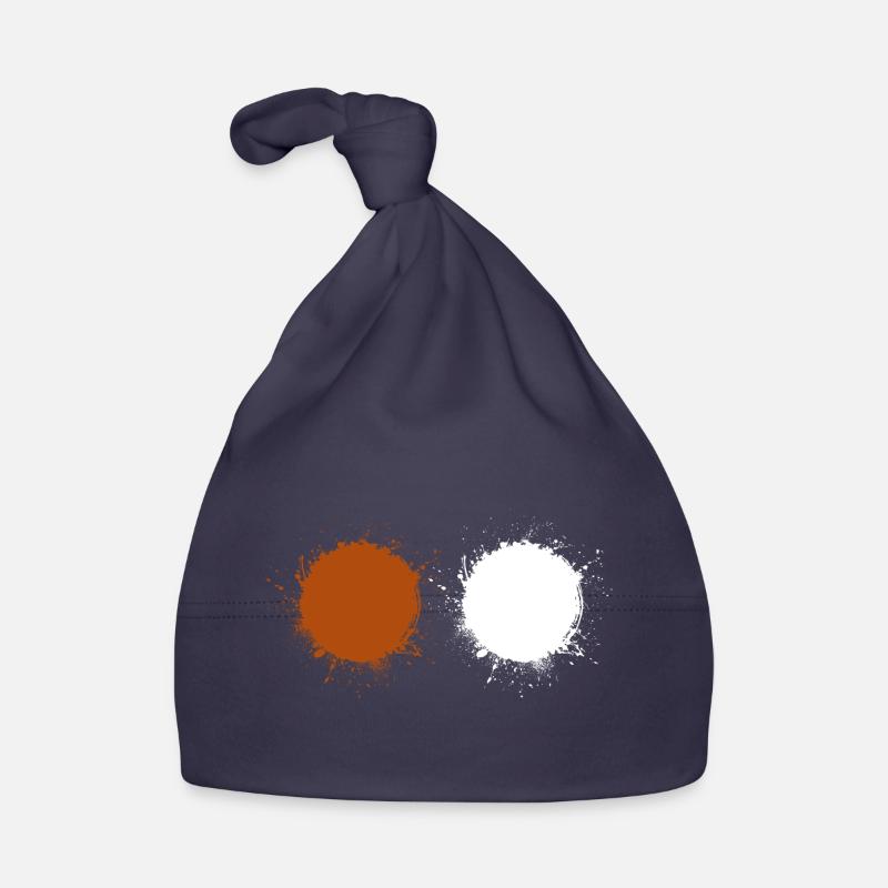 Marron Blanc Bonnet bio Bébé