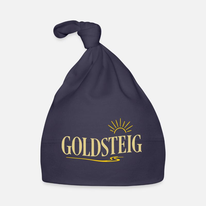 Goldsteig Typografie Wanderpfad Baby Bio-Mütze