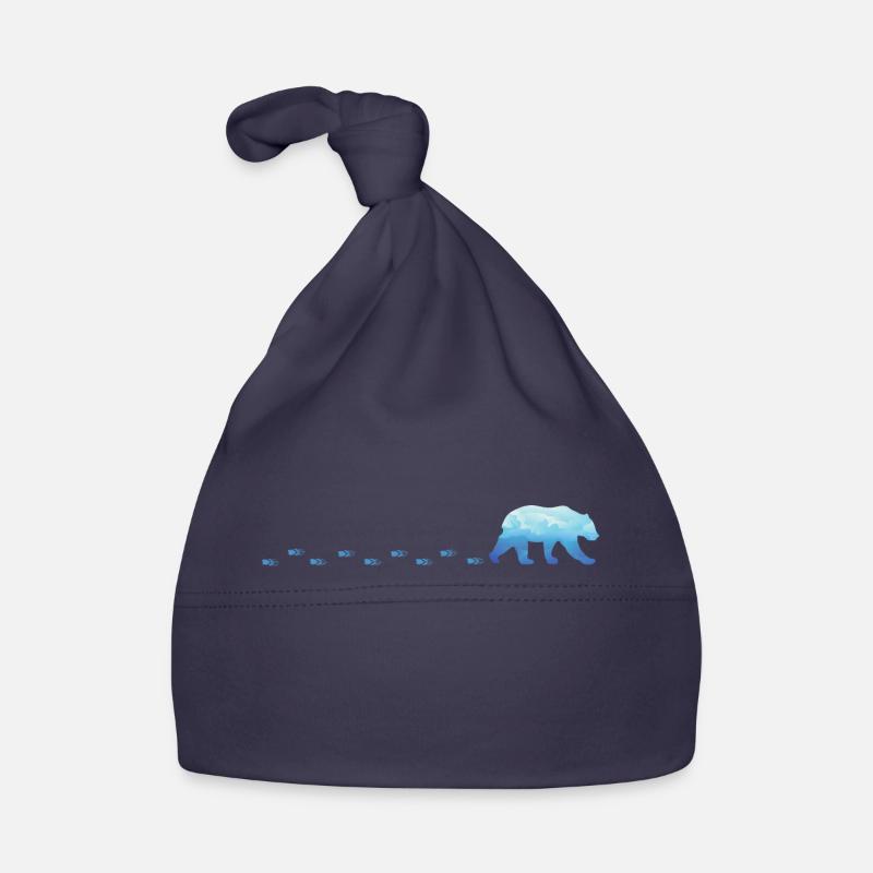 Laufender Eisbär Baby Bio-Mütze