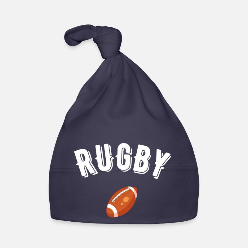 rugby - Bonnet bio Bébé - marine