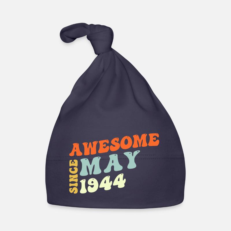 Groovy 79 Years Old Awesome Since May 1944 79th Organic Baby Cap
