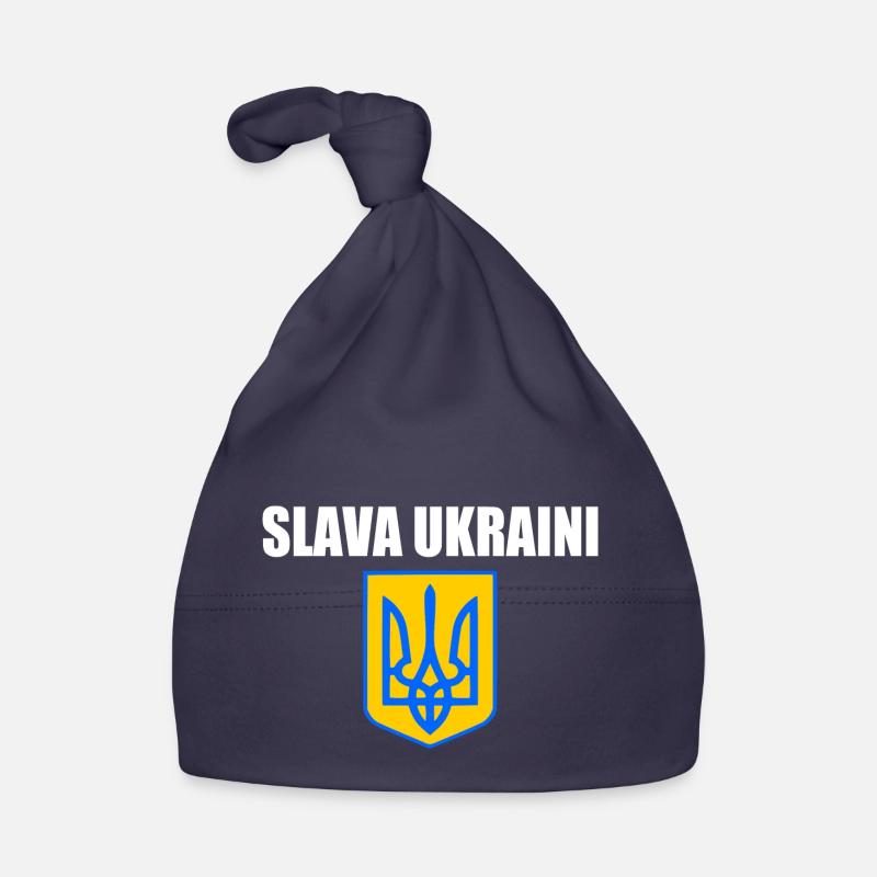 Ukraine - Bonnet bio Bébé - marine