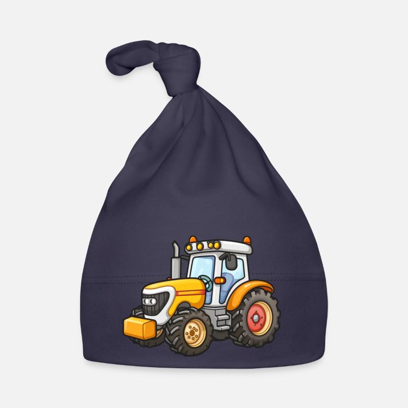 Cute Tractor Organic Baby Cap
