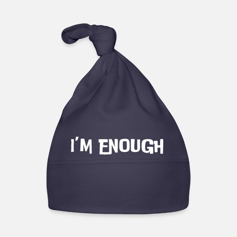 I'm enough (white text) Organic Baby Cap