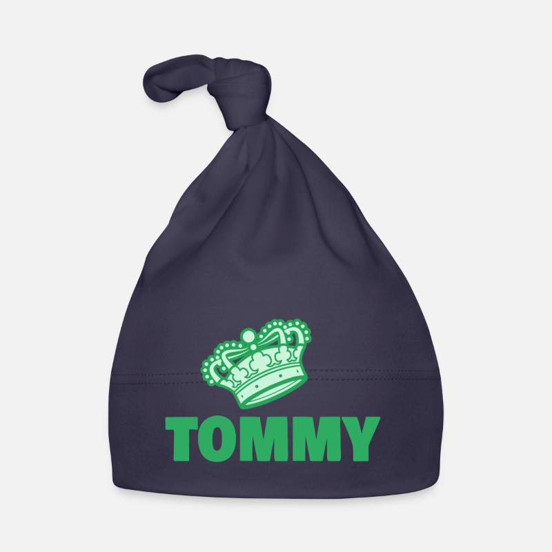 First name Tommy - Organic Baby Cap - navy