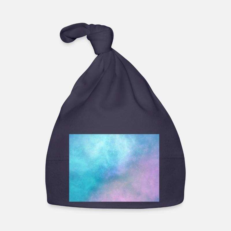Space Rectangle - Organic Baby Cap - navy