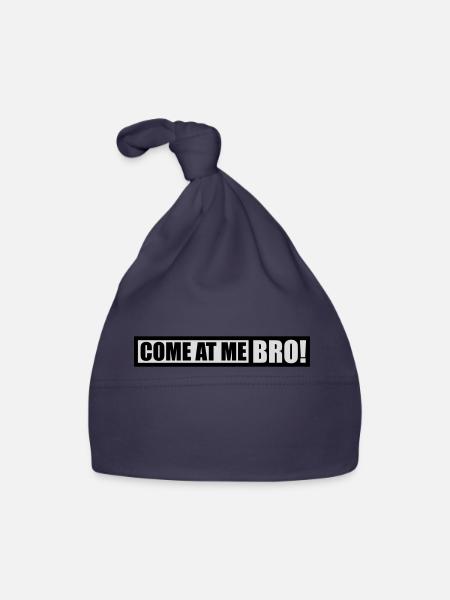 come at me bro - Baby Bio-Mütze - Navy - Vorne