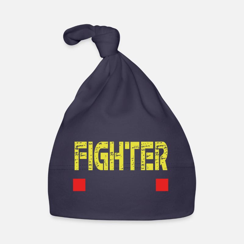 FIGHTER text base Organic Baby Cap